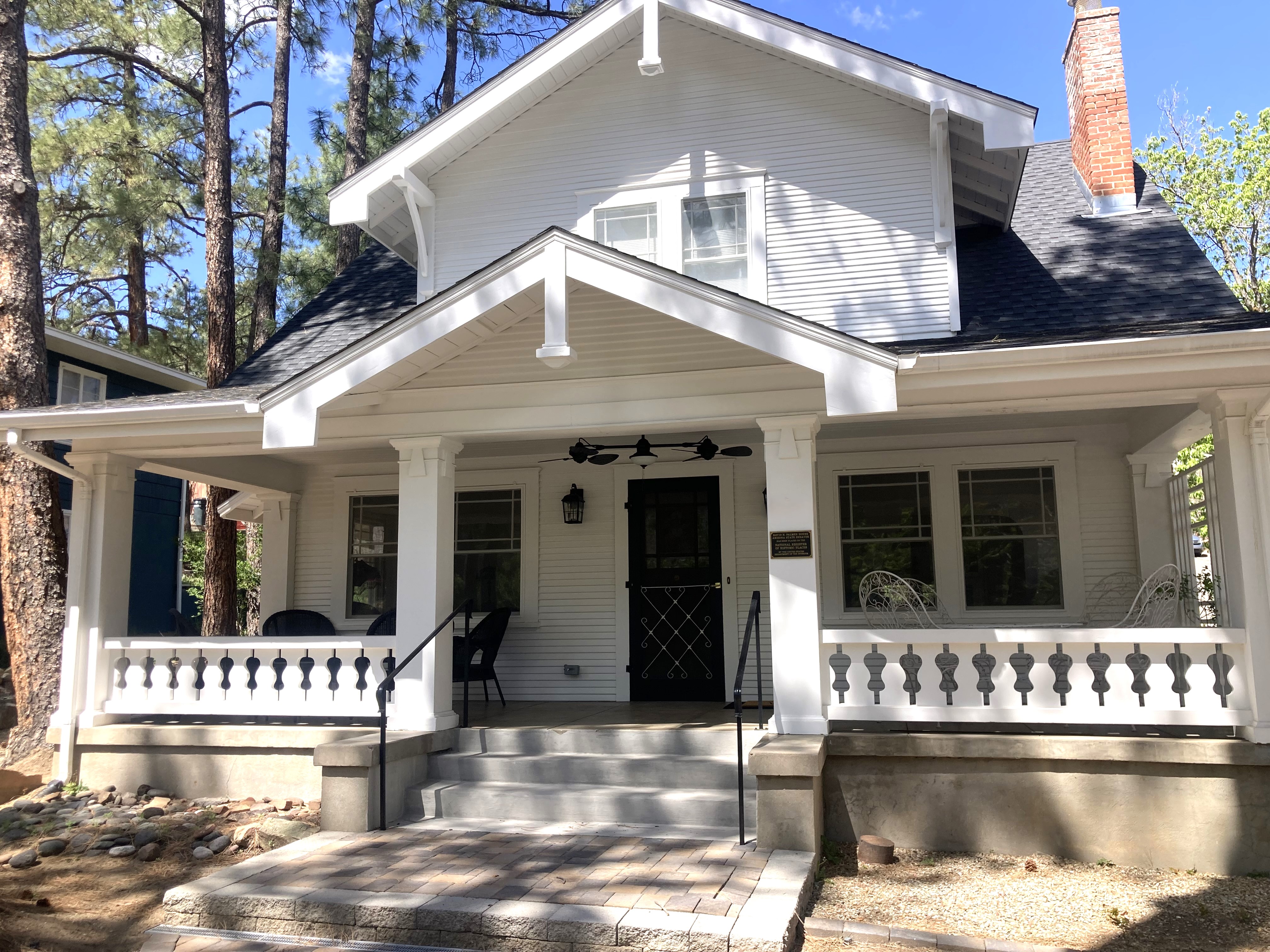 Top quality service performed on a Historic Home, house wash with gutter, paver and patio cleaning in Prescott, Arizona by Precision Powerwash Services Thumbnail